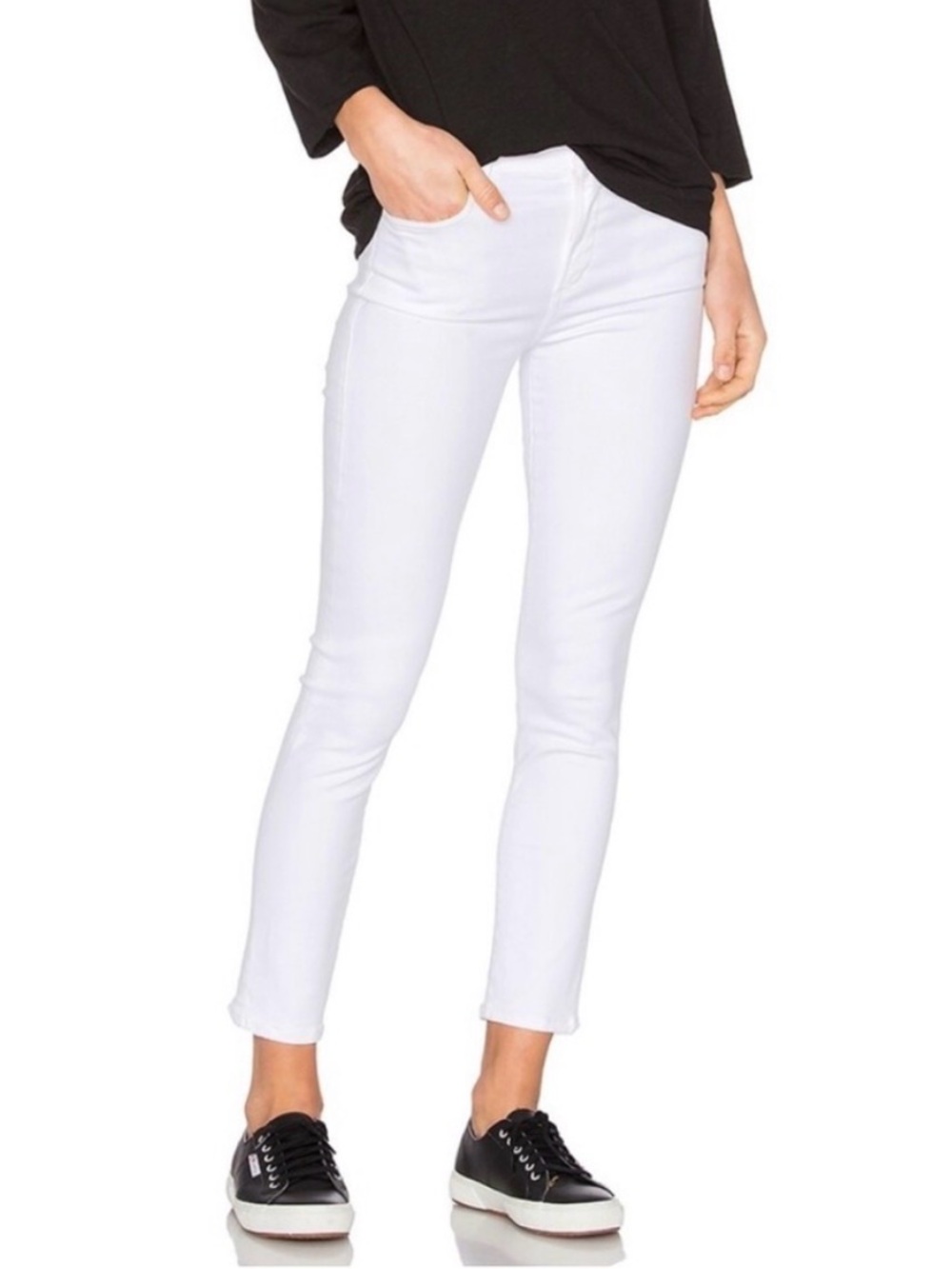 Citizens of Humanity Rocket Crop Skinny Jeans White 25 Sculpt